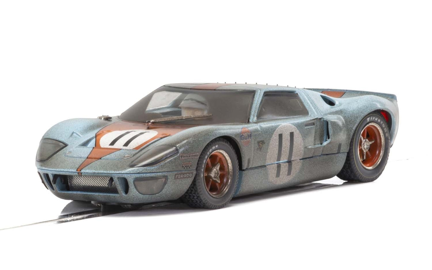 Scalextric C4106 Ford GT40 Gulf Weathered #11 Slot Car