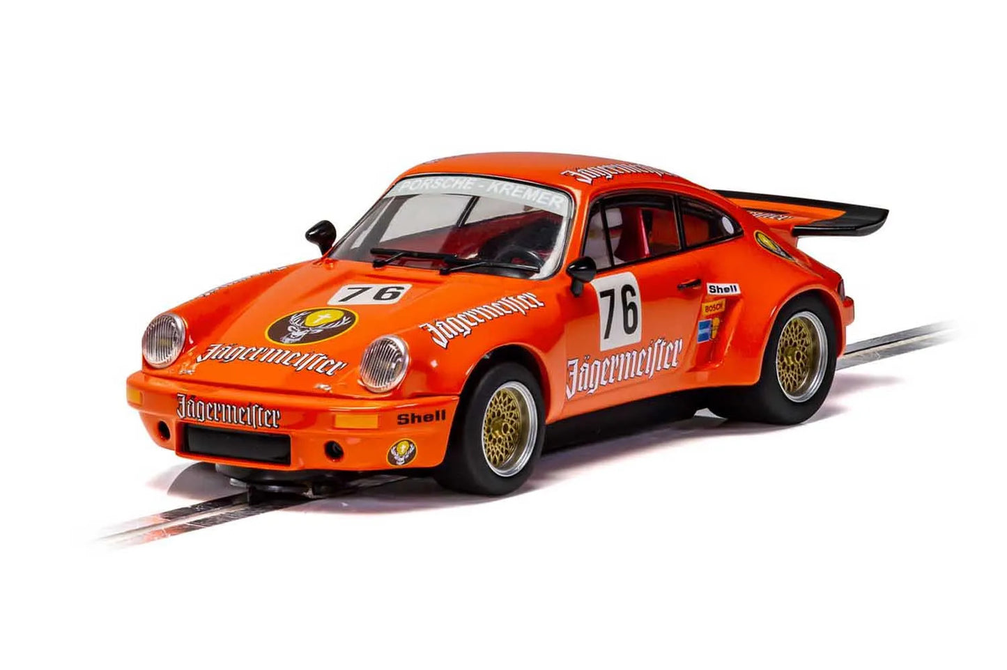 Scalextric C4211 Porsche 911 3.0 RSR Jagermeister Kremer Racing #76 Slot Car