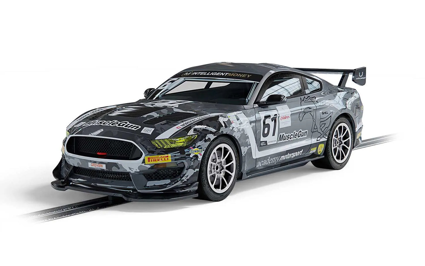 Scalextric C4221 Ford Mustang GT4 Academy Motorsport 2020 #61 Slot Car