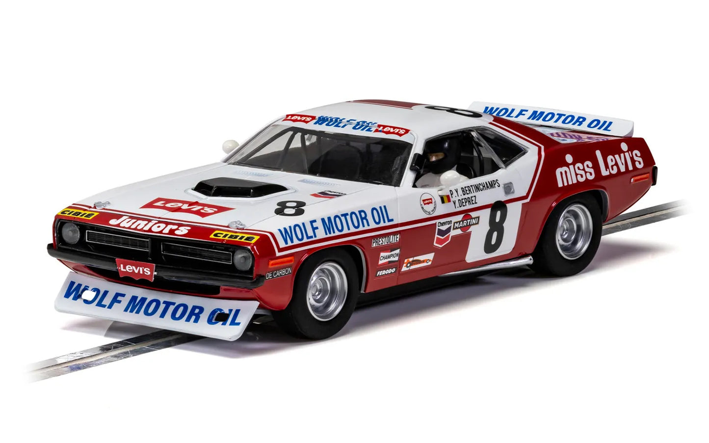 Scalextric C4247 Chrysler Hemicuda Spa 24 Hours 1973 Bertinchamps Deprez #8 Slot Car