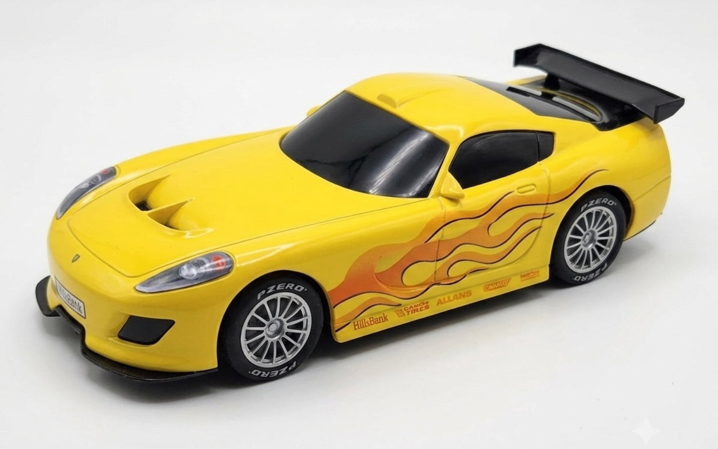 Scalextric C4277W Team Pro GT Yellow Flames Slot Car