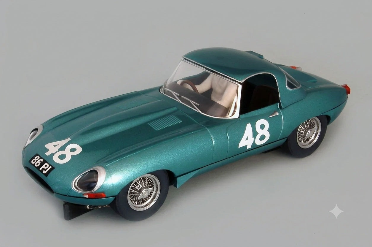 Scalextric C4286W Jaguar E-Type Met Green #48 Slot Car