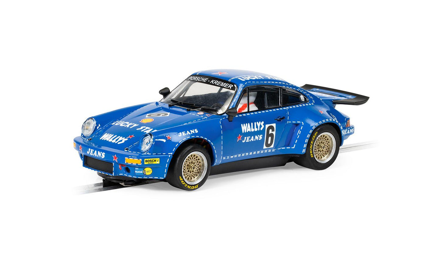 Scalextric C4398 Porsche 911 Carrera RSR 3.0 Wallys Jeans #6 Slot Car