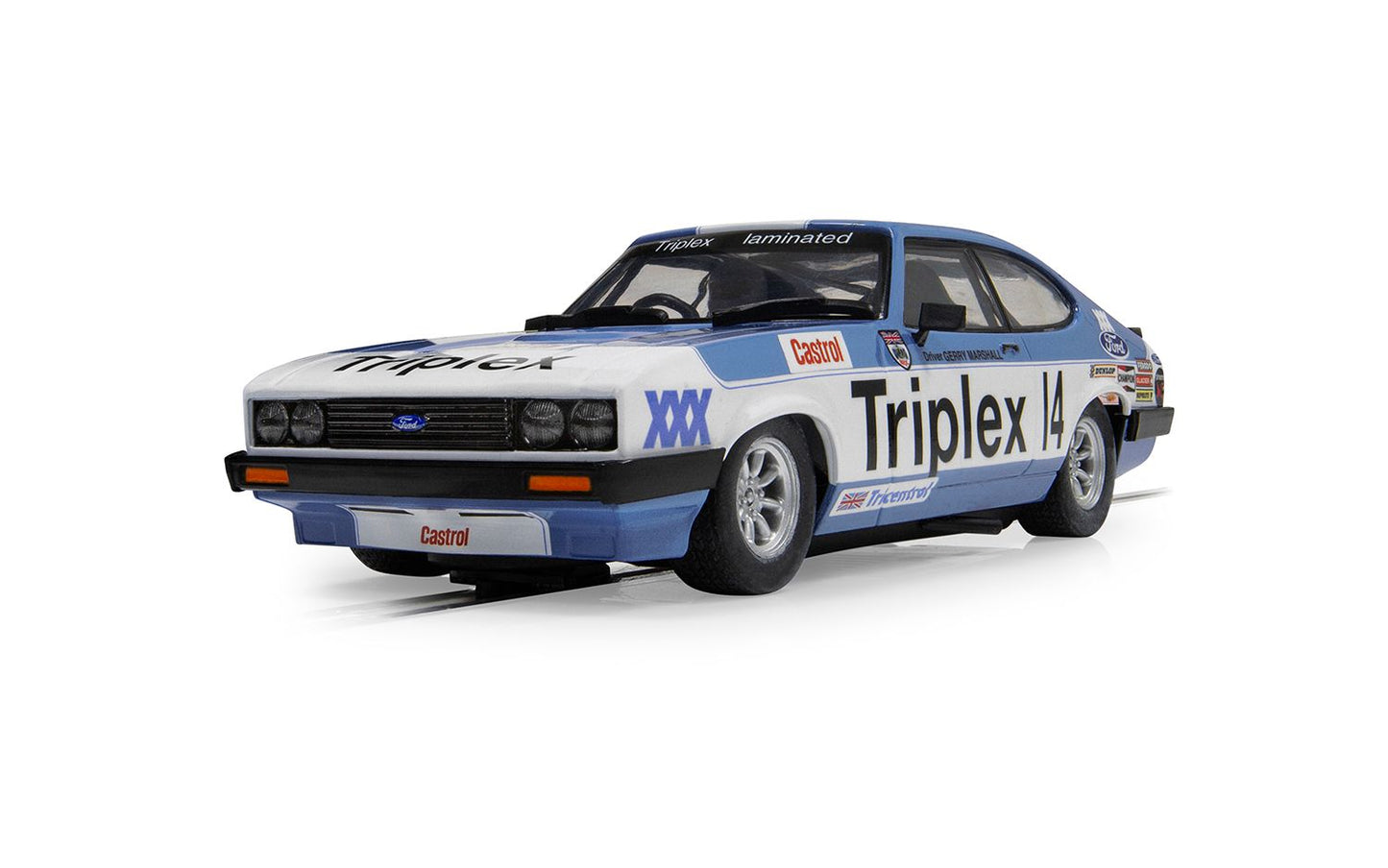 Scalextric C4544 Ford Capri Mk3 Gerry Marshall #14 Slot Car