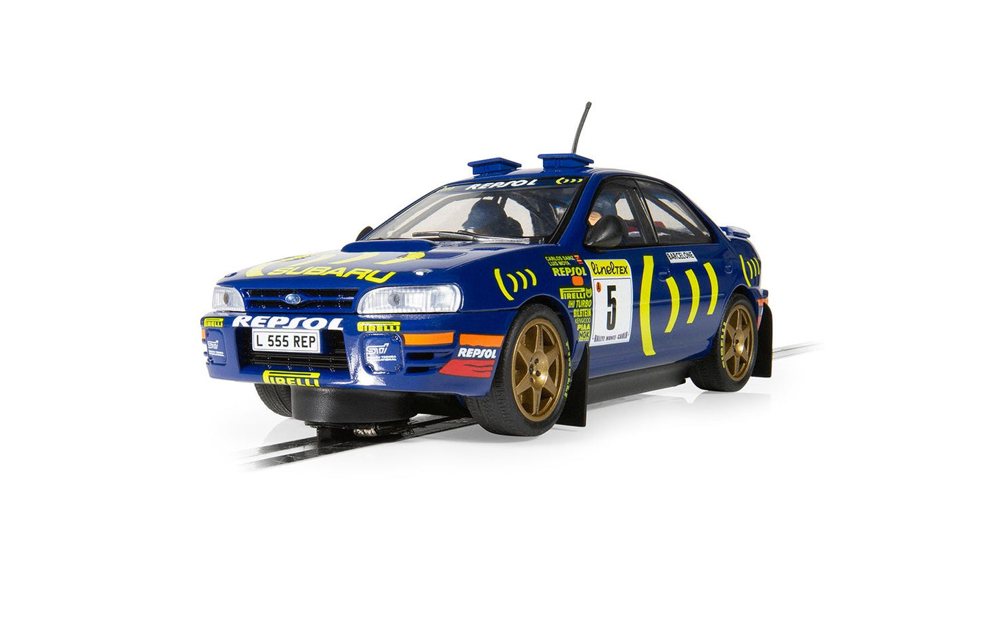 Scalextric C4555 Subaru Impreza WRX 1995 Carlos Sainz #5 Slot Car
