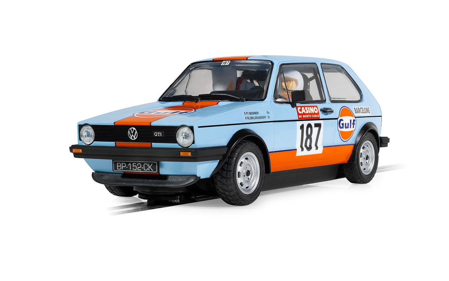 Scalextric C4609 Volkswagen Golf Gulf #187 Slot Car
