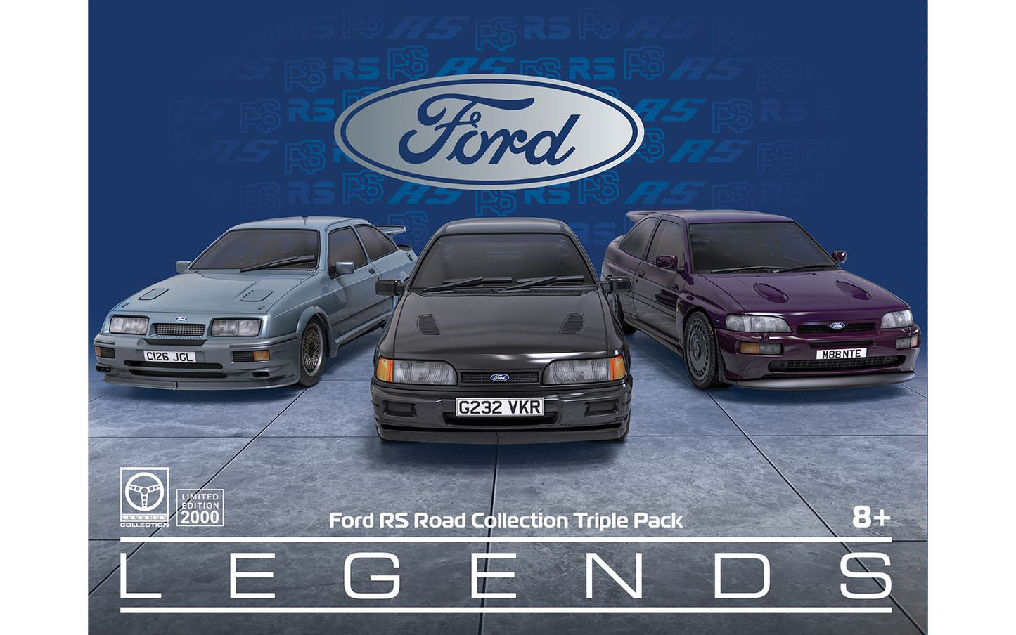 Scalextric C4666A Ford RS Road Collection Triple Car Pack Slot Car