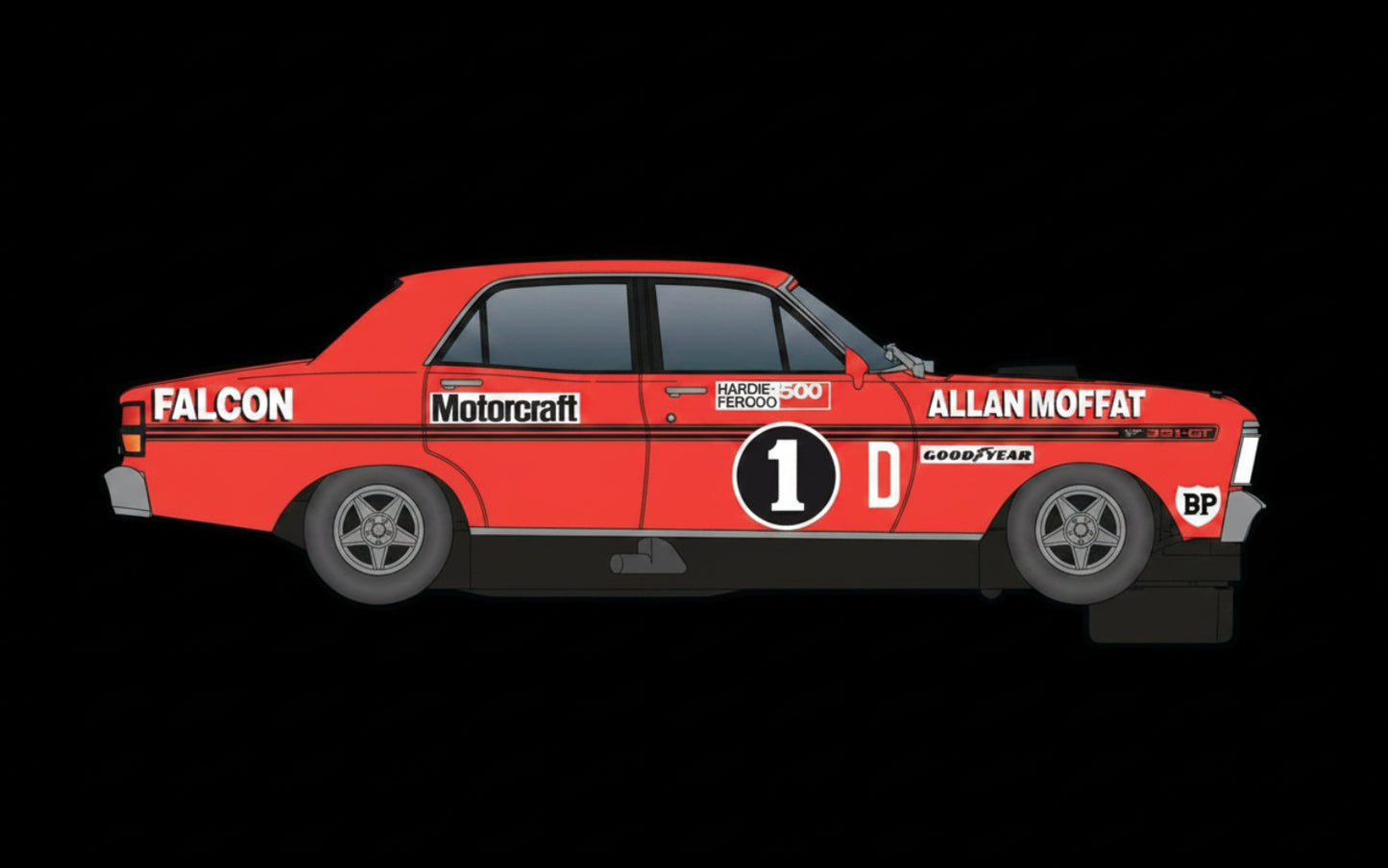Scalextric C4703 Ford XY Falcon Bathurst 1972 Moffat #1D