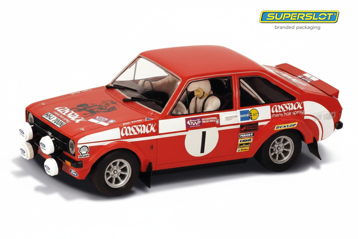 Scalextric C3483 (Superslot) Ford Escort Mk2 International Welsh Rally 1975 #14 Slot Car