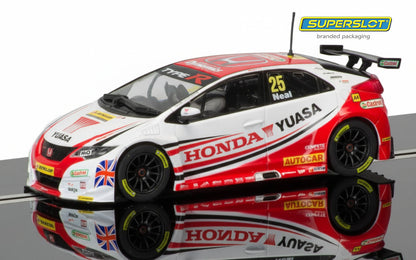 Scalextric C3734 (Superslot) Honda Civic Type R BTCC Matt Neal #25 Slot Car
