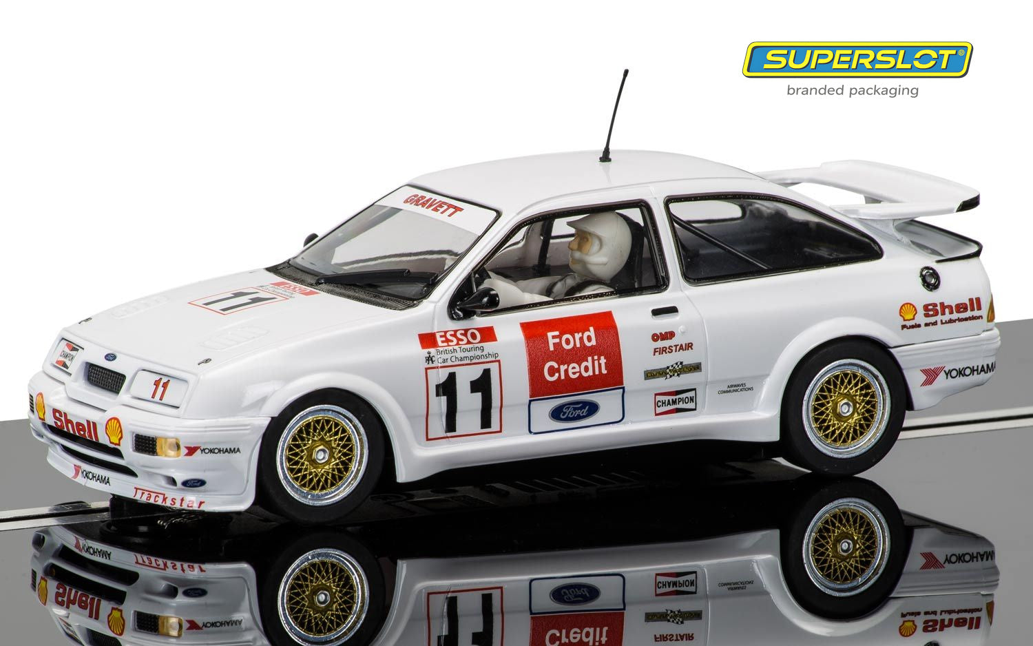 Scalextric C3781 (Superslot) BTCC Ford Sierra RS500 Robb Gravett Brands Hatch 1990 #11 Slot Car