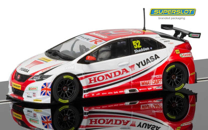 Scalextric C3783 (Superslot) Honda Civic Type R BTCC Gordon Shedden 2015 #52 Slot Car