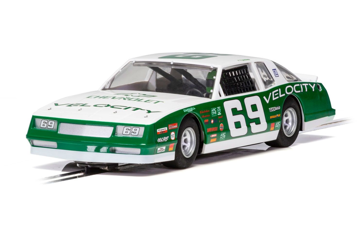 Scalextric C3947 Chevrolet Monte Carlo 1986 Green #69 Slot Car