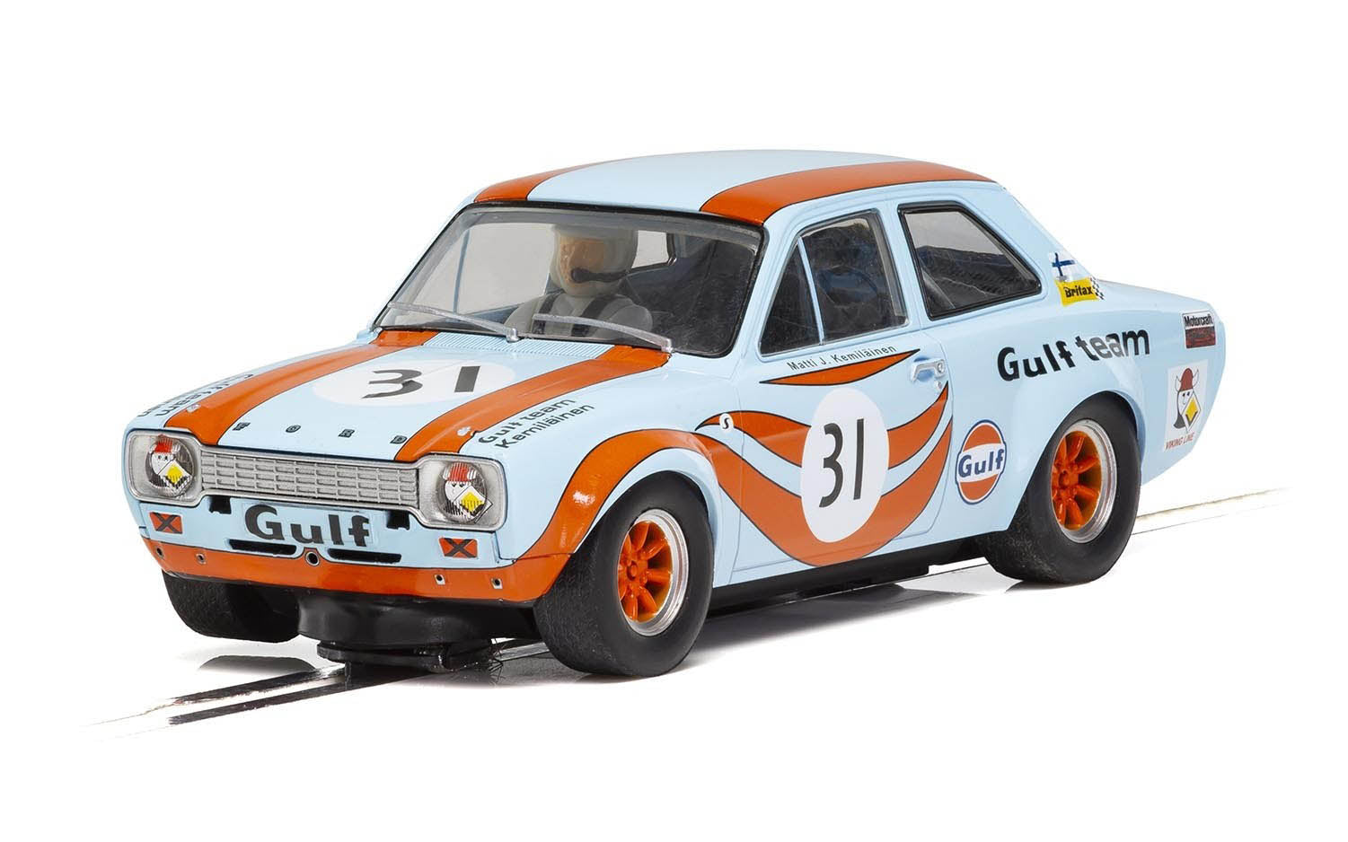 Scalextric C4013 Ford Escort Mk1 Gulf #31 Slot Car
