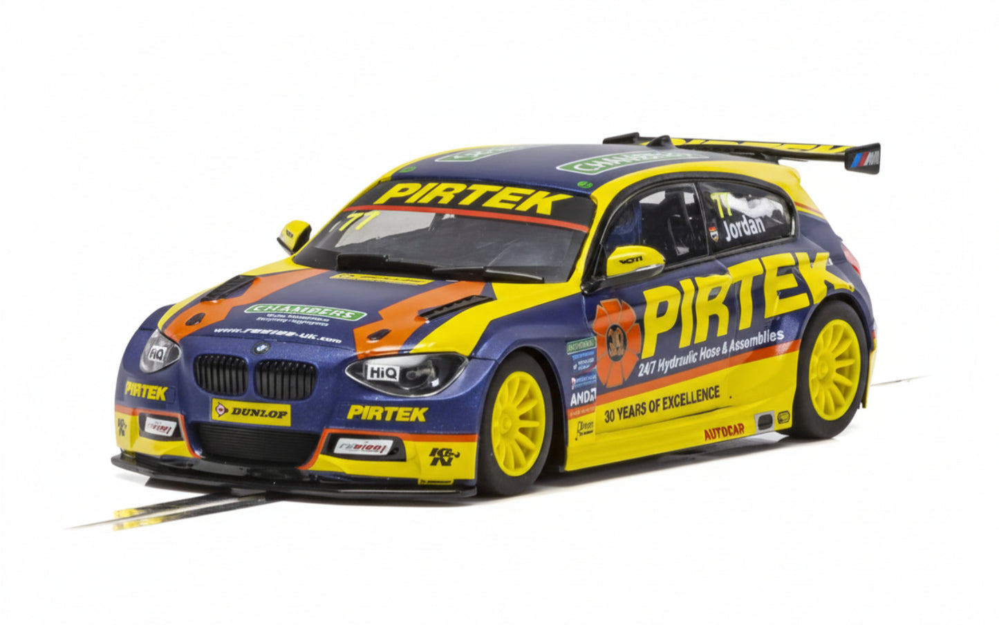 Scalextric C4018 BMW 125i BTCC 2018 Andrew Jordan #77 Slot Car