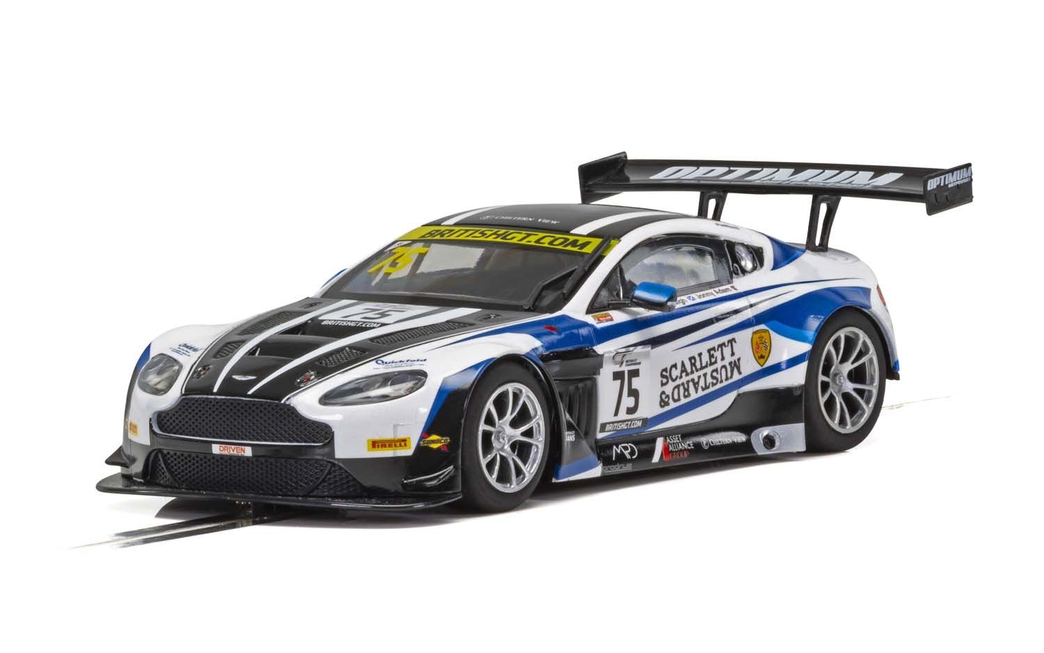 Scalextric C4027 Aston Martin GT3 British GT 2018 Flick Haigh Johnny Adam #75 Slot Car