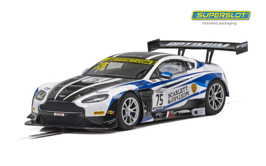 Scalextric C4027 (Superslot) Aston Martin GT3 British GT 2018 Flick Haigh Johnny Adam #75 Slot Car