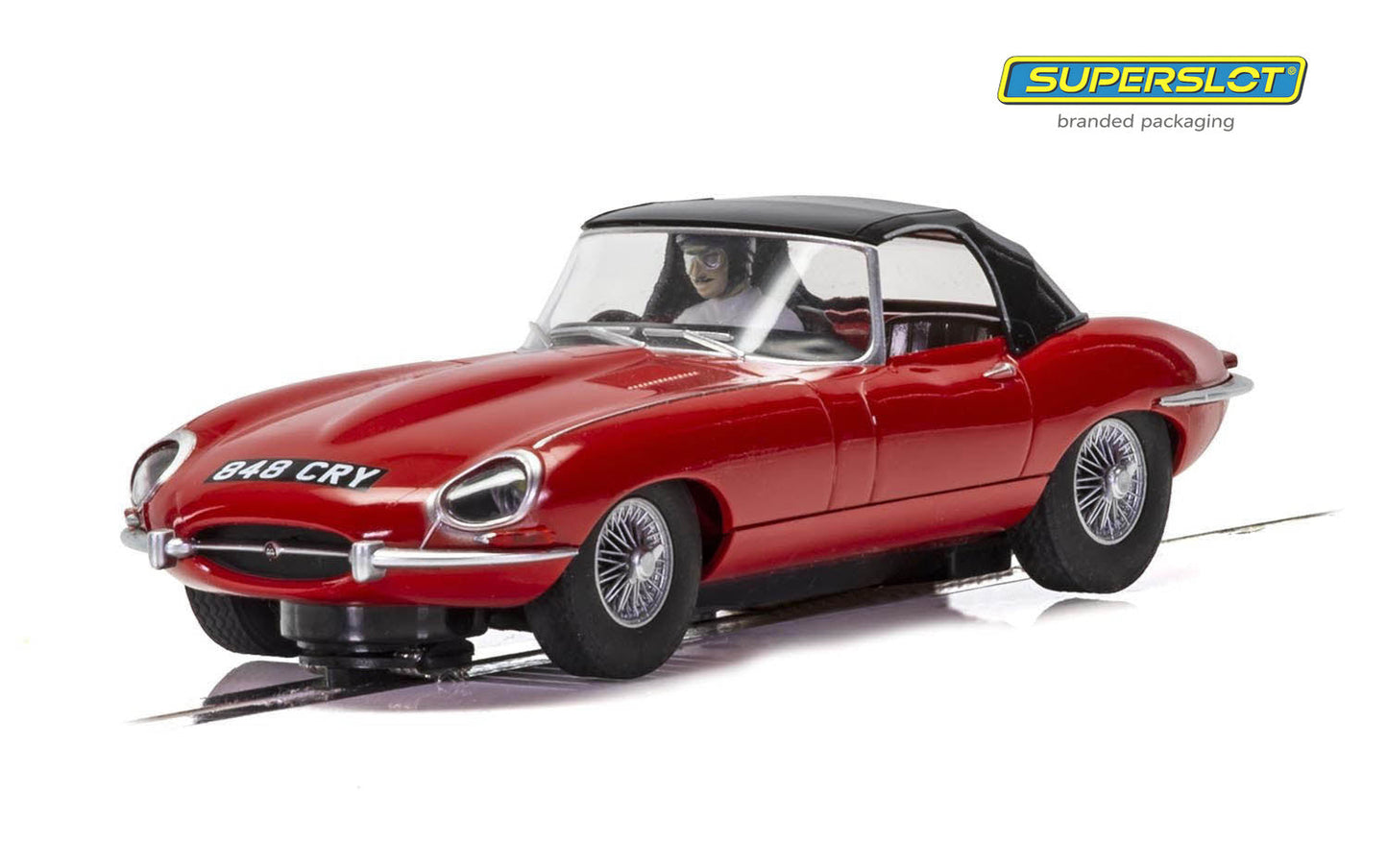 Scalextric C4032 (Superslot) Jaguar E-type Red 848CRY Slot Car