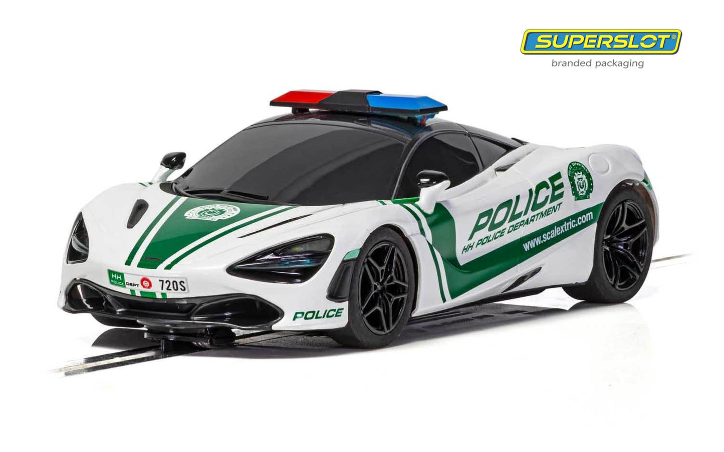 Scalextric C4056 (Superslot) McLaren 720S Dubai Police Slot Car