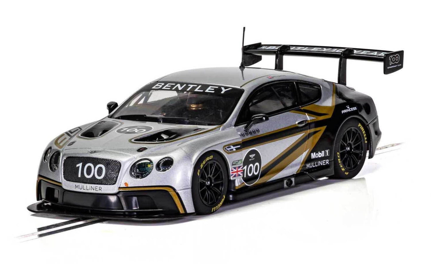 Scalextric C4057A Bentley Continental GT3 100 Extraordinary Years #100 Slot Car