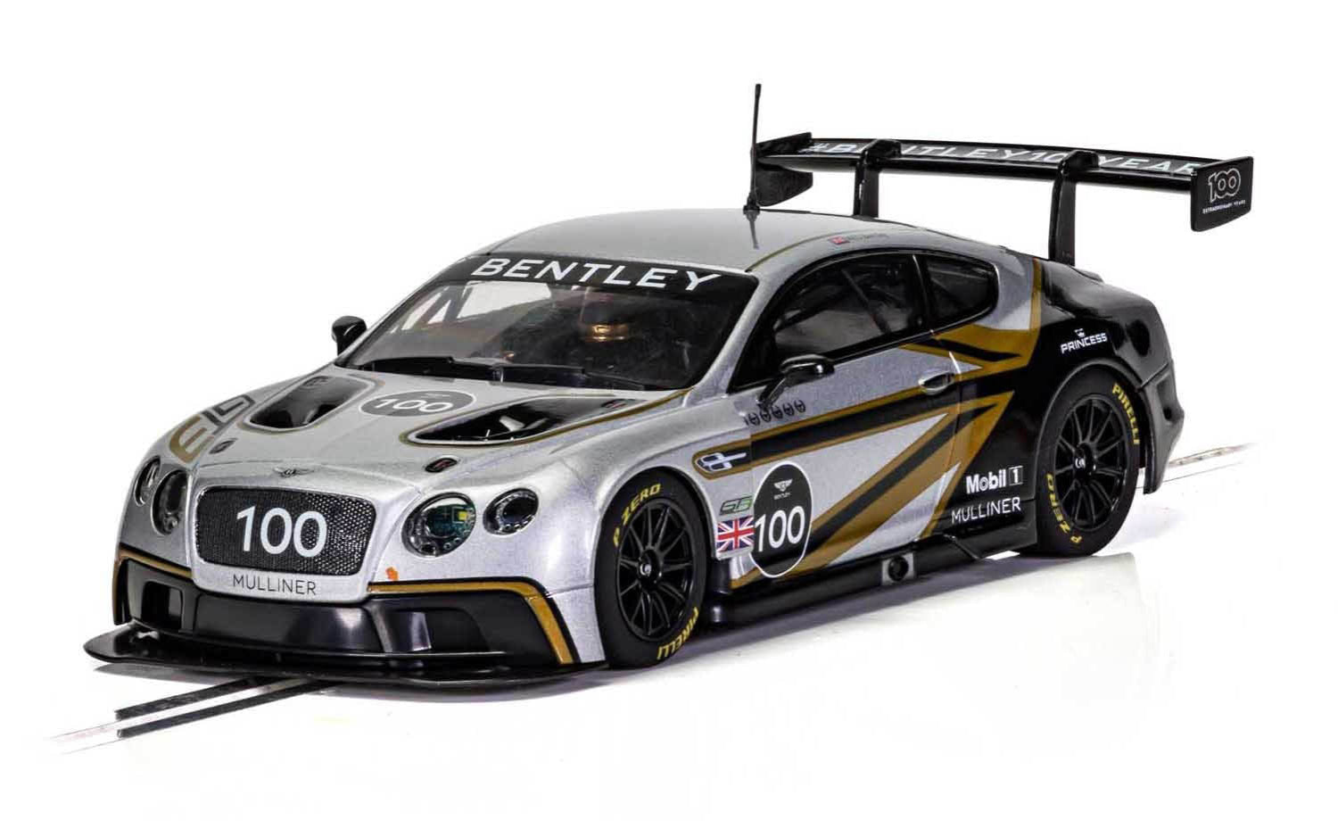 Scalextric C4057A Bentley Continental GT3 100 Extraordinary Years #100 Slot Car