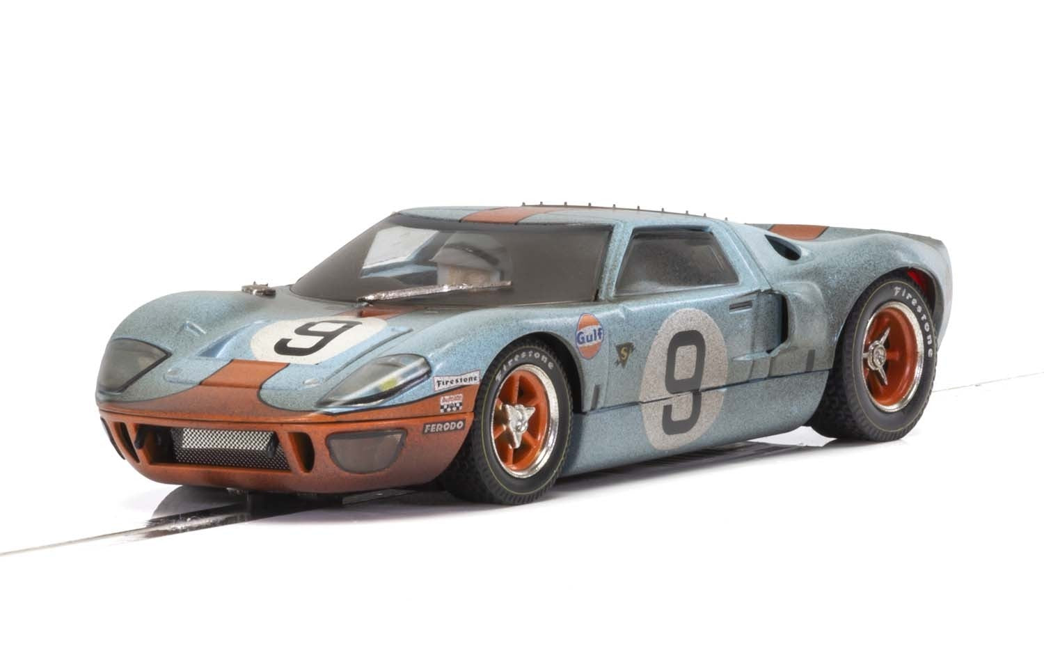 Scalextric C4104 Ford GT40 Gulf Weathered #9 Slot Car
