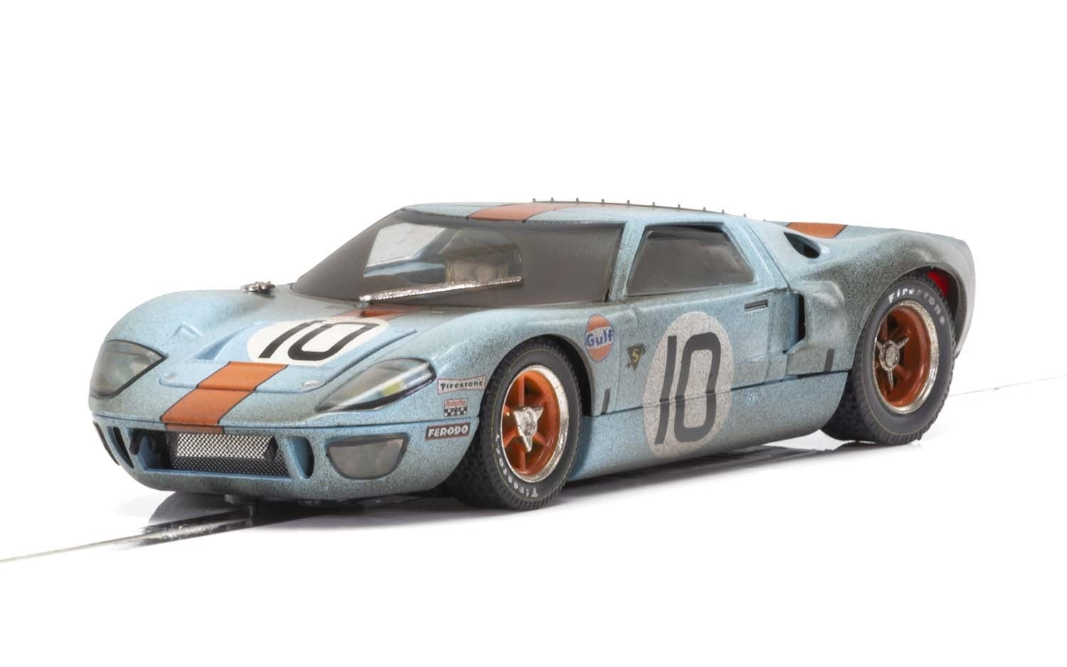Scalextric C4105 Ford GT40 Gulf Weathered #10 Slot Car