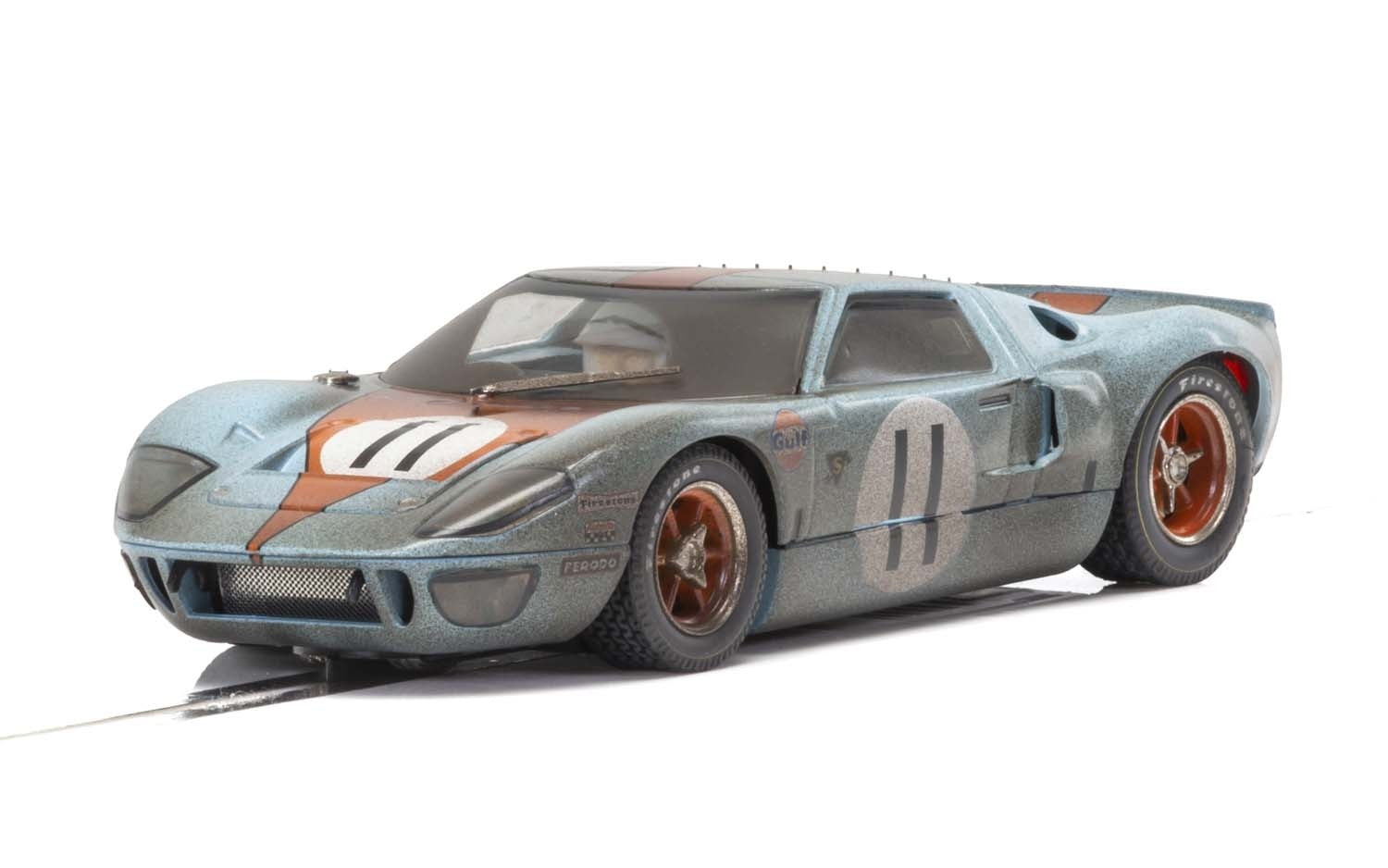 Scalextric C4106 Ford GT40 Gulf Weathered #11 Slot Car