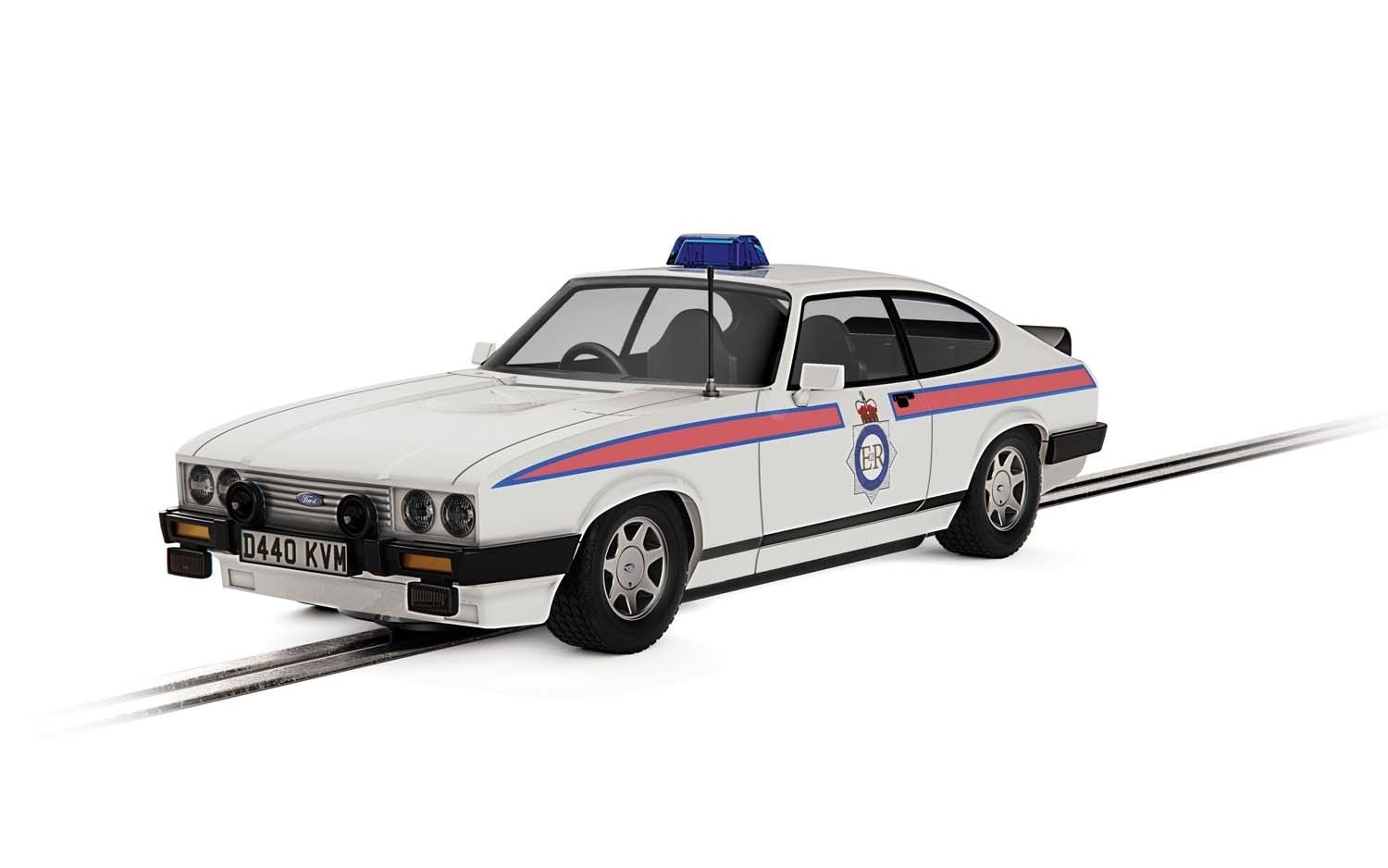 Scalextric C4153 Ford Capri Mk3 Greater Manchester Police Slot Car