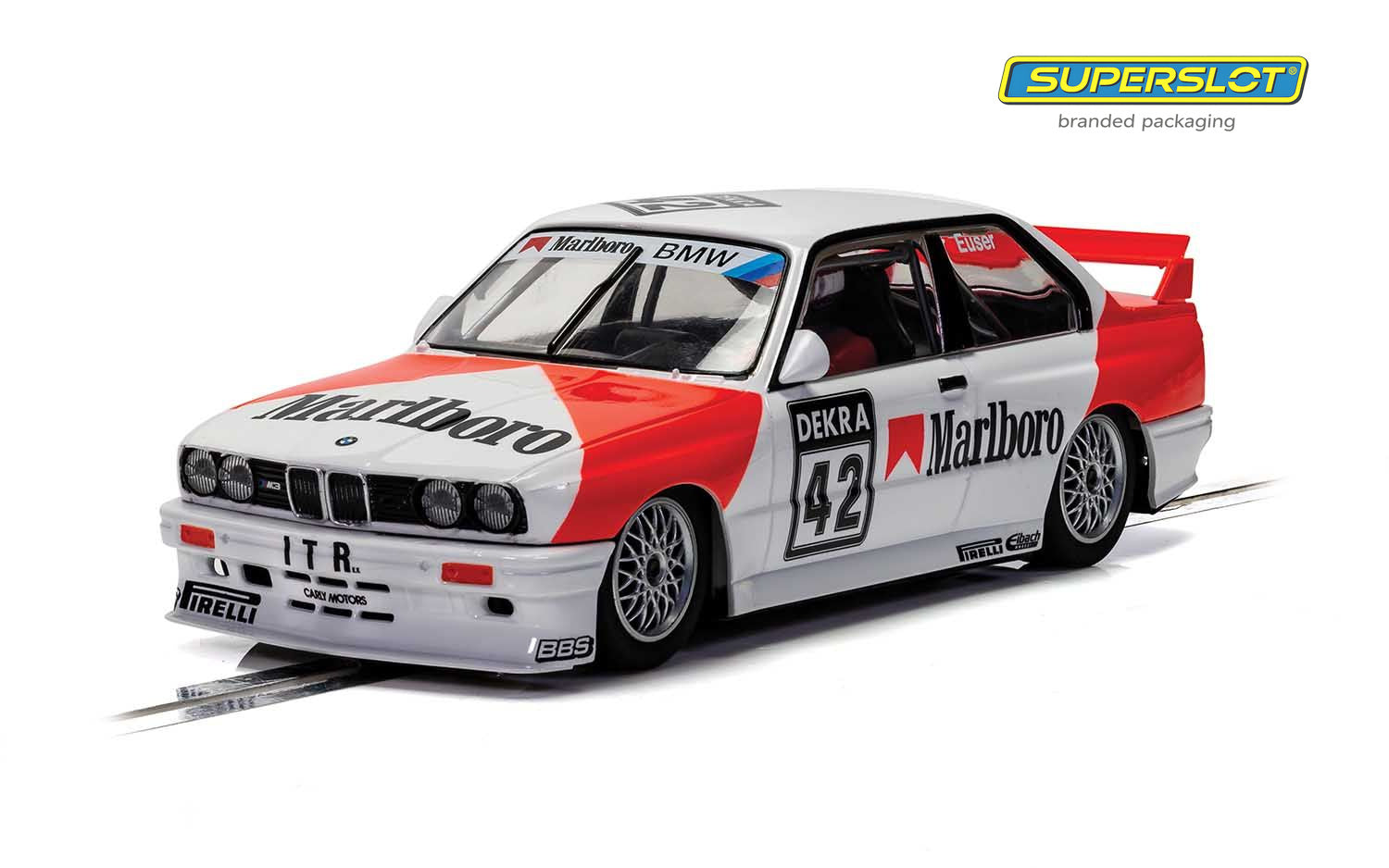 Scalextric C4168 (Superslot) BMW E30 M3 1991 DTM Cor Euser #42 Slot Car