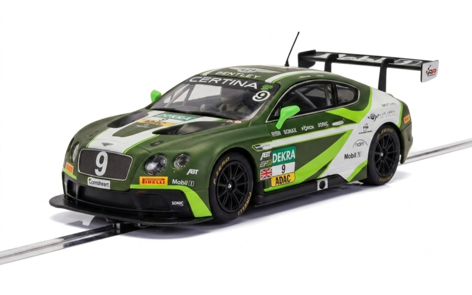 Scalextric C4200W Bentley Continental GT3 Team ABT #9 Slot Car