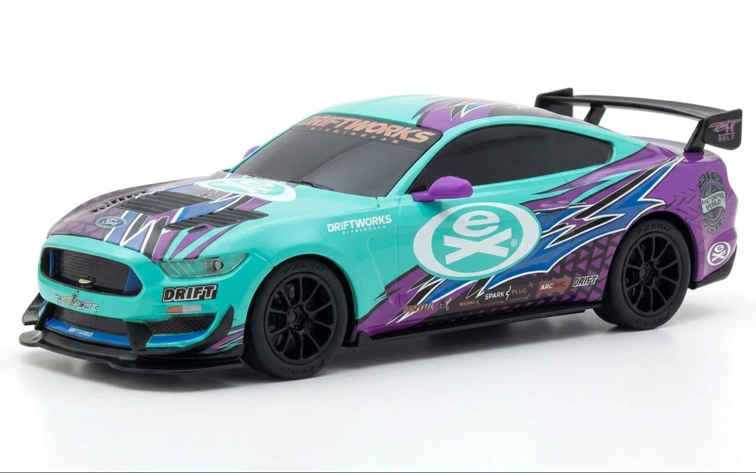 Scalextric C4272W Ford Mustang GT4 Drift Green/Purple Slot Car