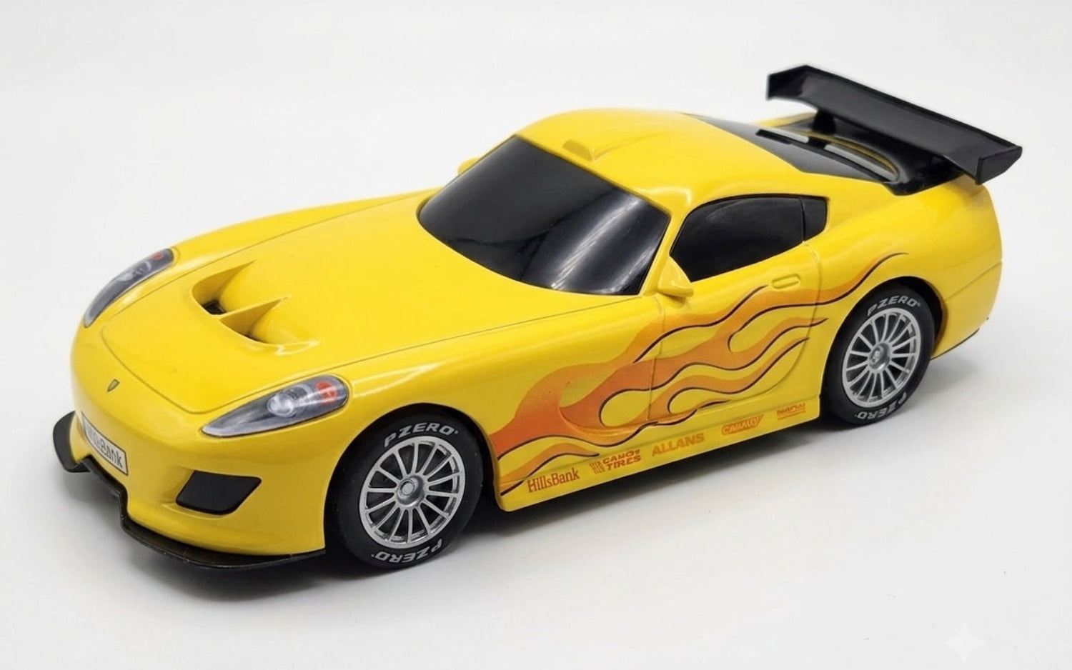 Scalextric C4277W Team Pro GT Yellow Flames Slot Car