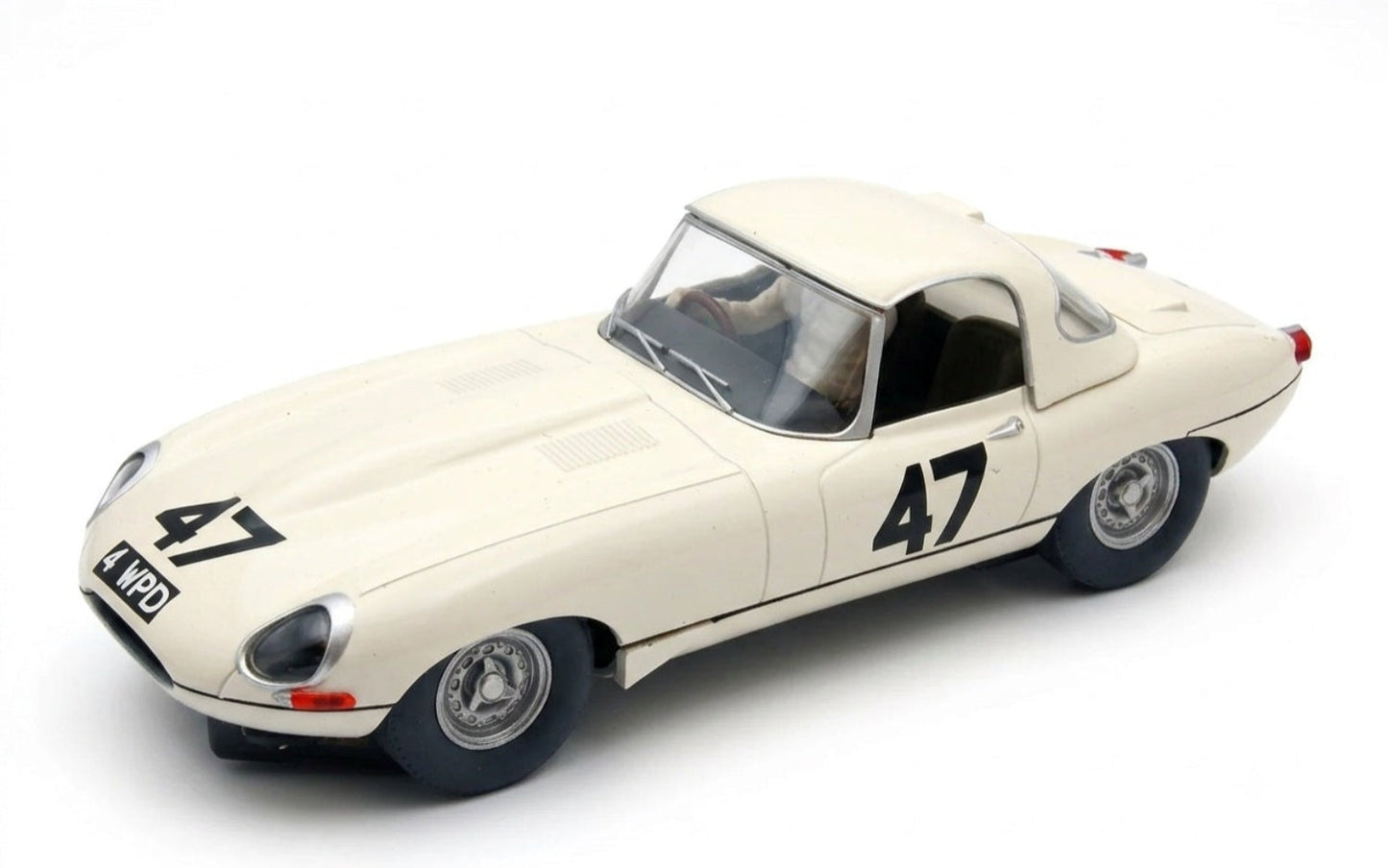 Scalextric C4287W Jaguar E-Type Met White #47 Slot Car