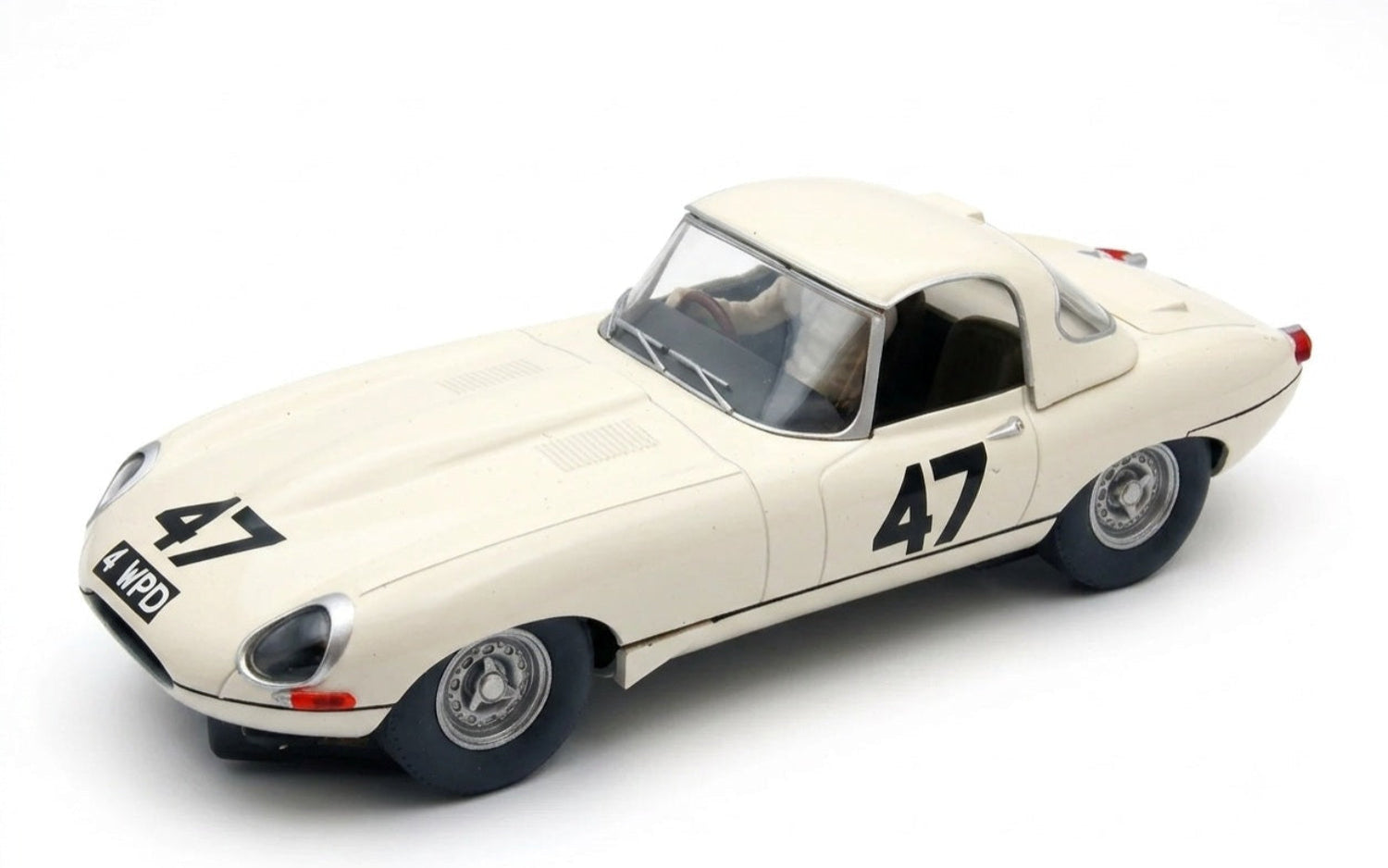 Scalextric C4287W Jaguar E-Type Met White #47 Slot Car