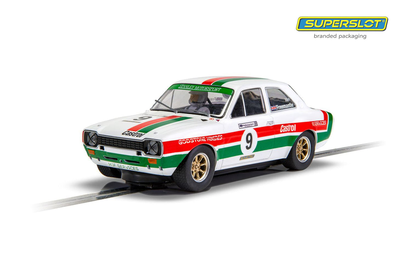 Scalextric C4314 (Superslot) Ford Escort Mk1 Mark Freemantle Castrol Racing #9 Slot Car