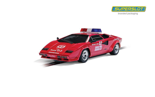 Scalextric C4329 (Superslot) Lamborghini Countach 1983 Monaco GP Safety Car Slot Car