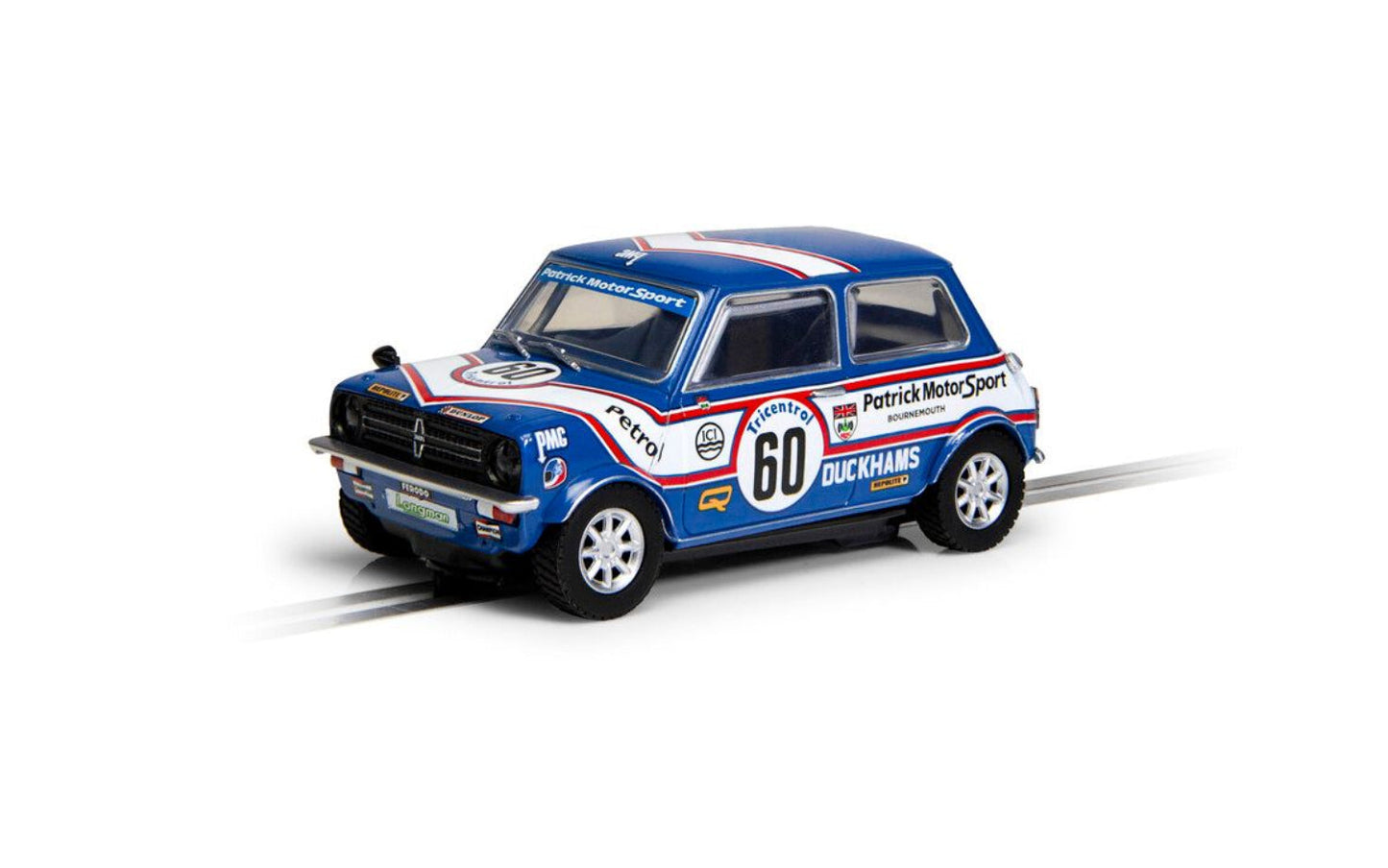Scalextric C4337 Mini 1275GT Patrick Motorsport Richard Longman 1979 #60 Slot Car
