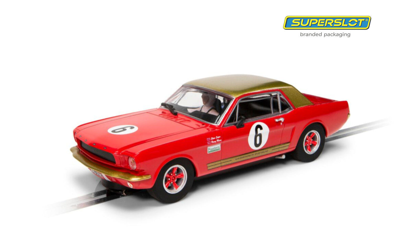 Scalextric C4339 (Superslot) Ford Mustang Alan Mann Racing Henry Mann Steve Soper #6 Slot Car