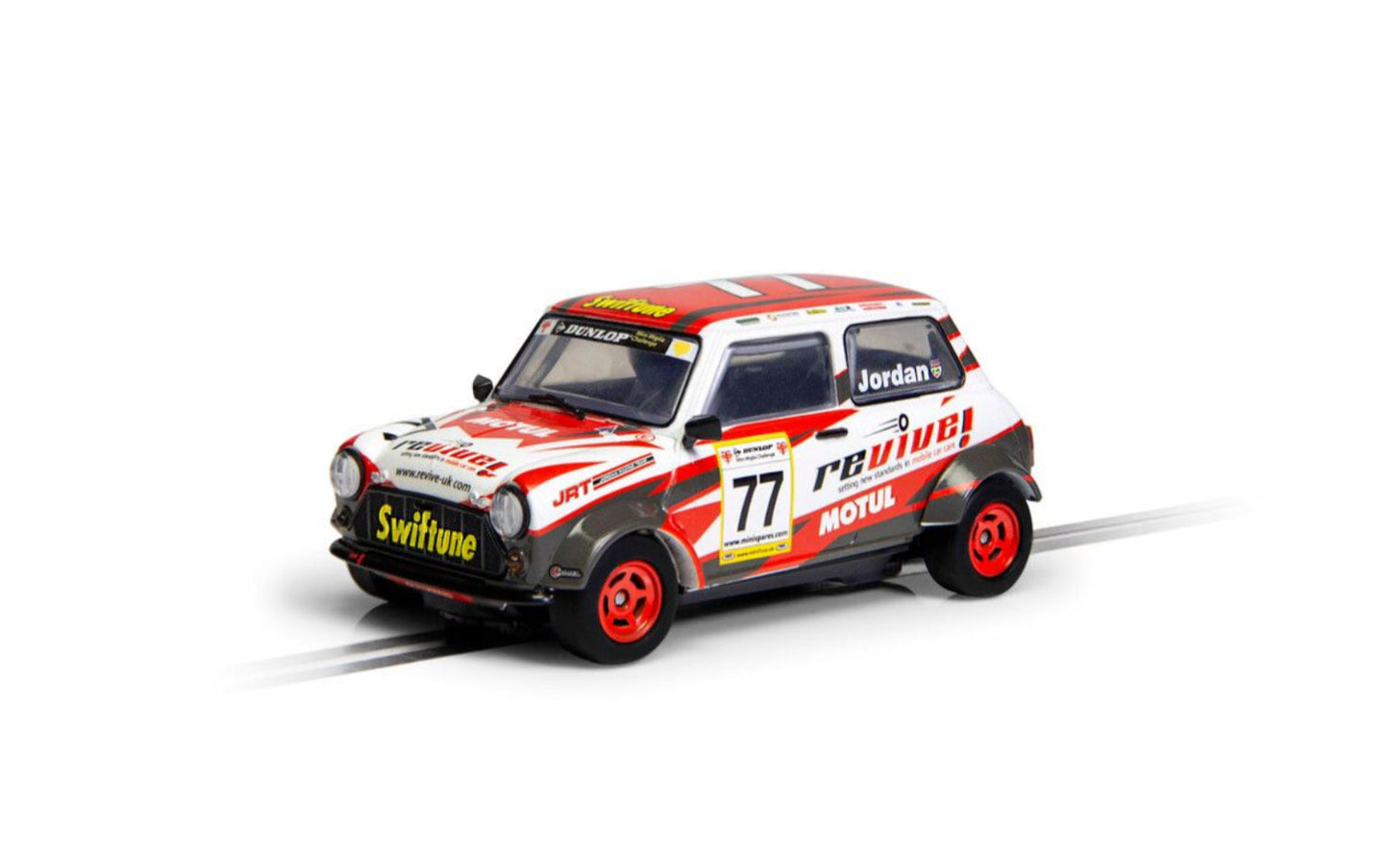Scalextric C4344 Mini Miglia JRT Racing Team Andrew Jordan #77 Slot Car
