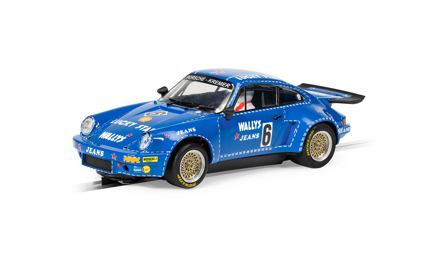 Scalextric C4398 Porsche 911 Carrera RSR 3.0 Wallys Jeans #6 Slot Car