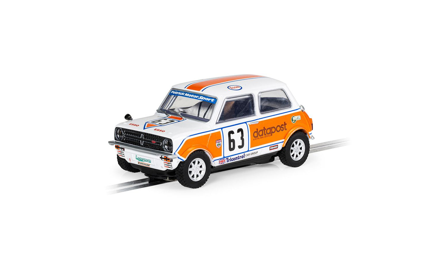 Scalextric C4413 Mini 1275GT Data Post Alan Curnow 1979 BSCC #63 Slot Car