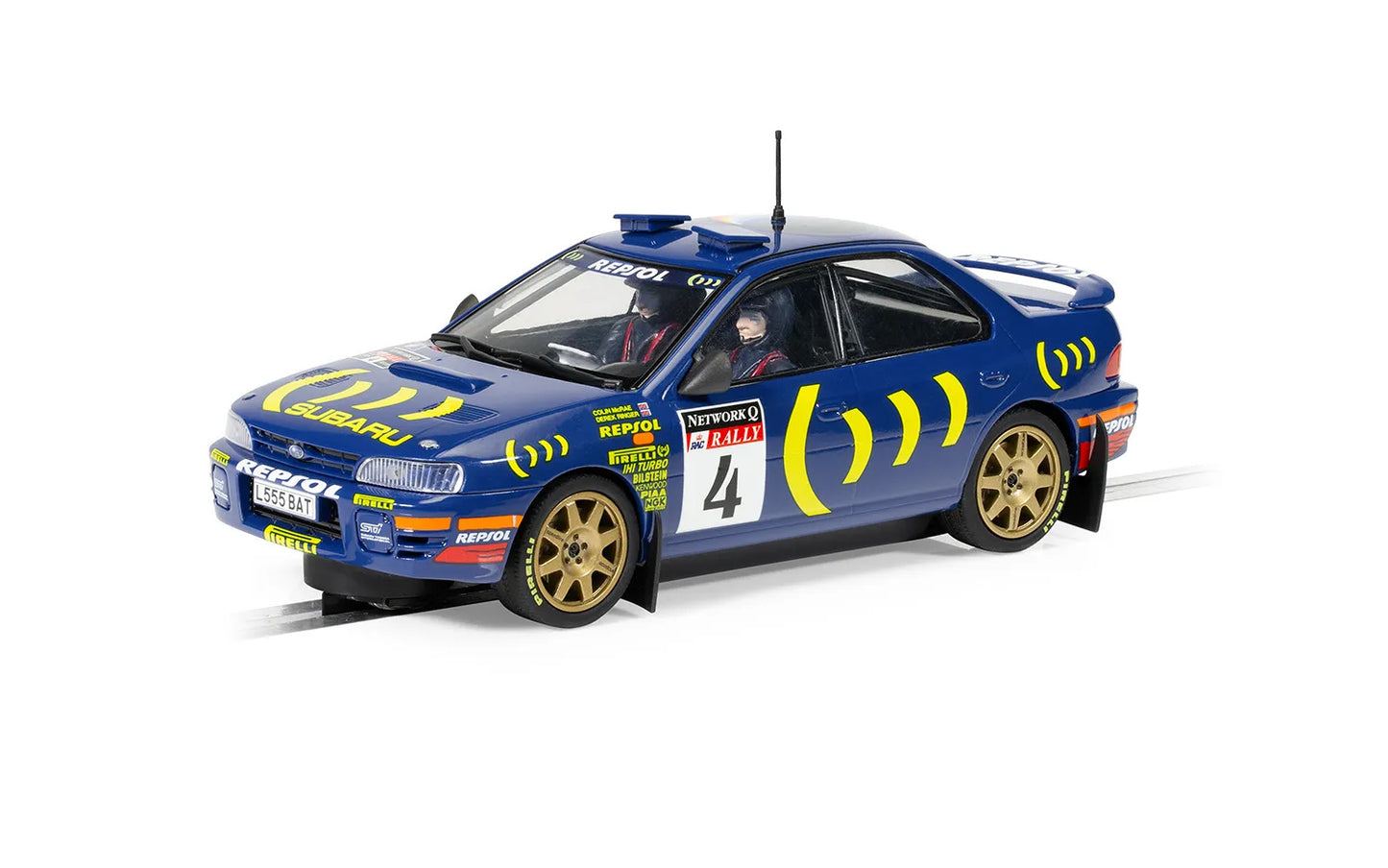 Scalextric C4428 Subaru Impreza WRX Colin McRae 1995 World Champion #4 Slot Car