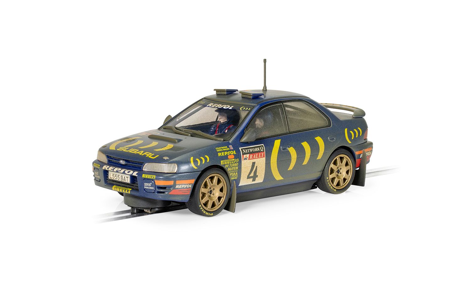 Scalextric C4428A Subaru Impreza WRX Colin McRae 1995 World Champion Weathered #4 Slot Car