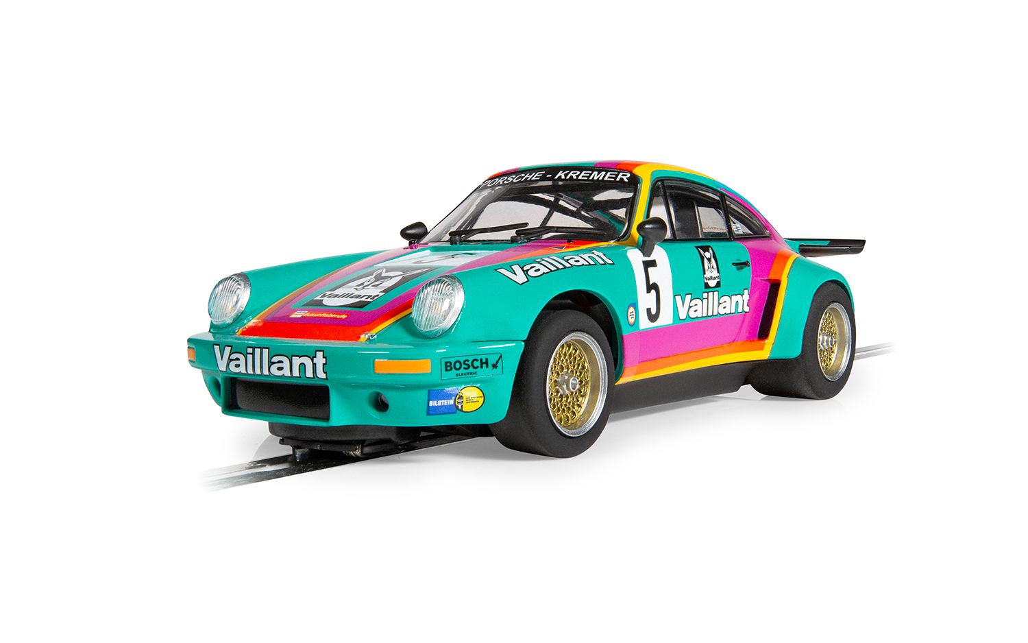 Scalextric C4439 Porsche 911 3.0 RSR Vaillant #5 Slot Car