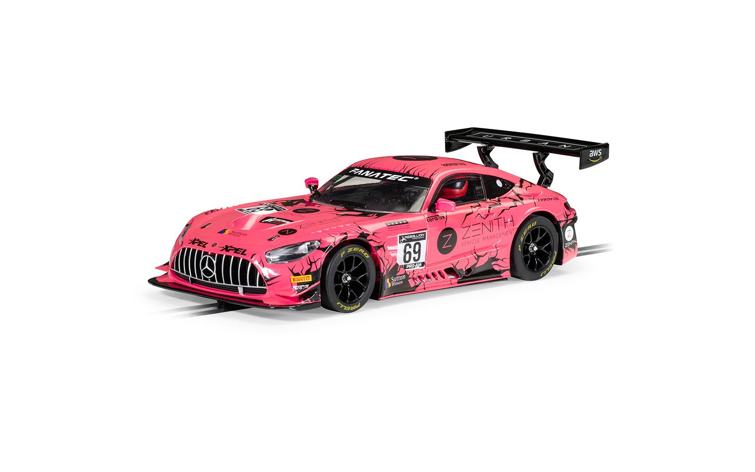 Scalextric C4451 Mercedes AMG GT3 Spa 24h Ram Racing #69 Slot Car