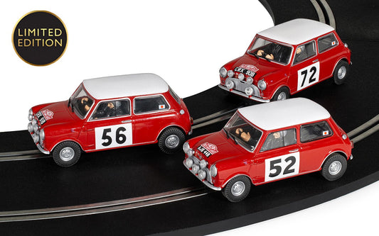 Scalextric C4488A 1965 Monte Carlo Rally Mini Triple Car Pack Slot Car