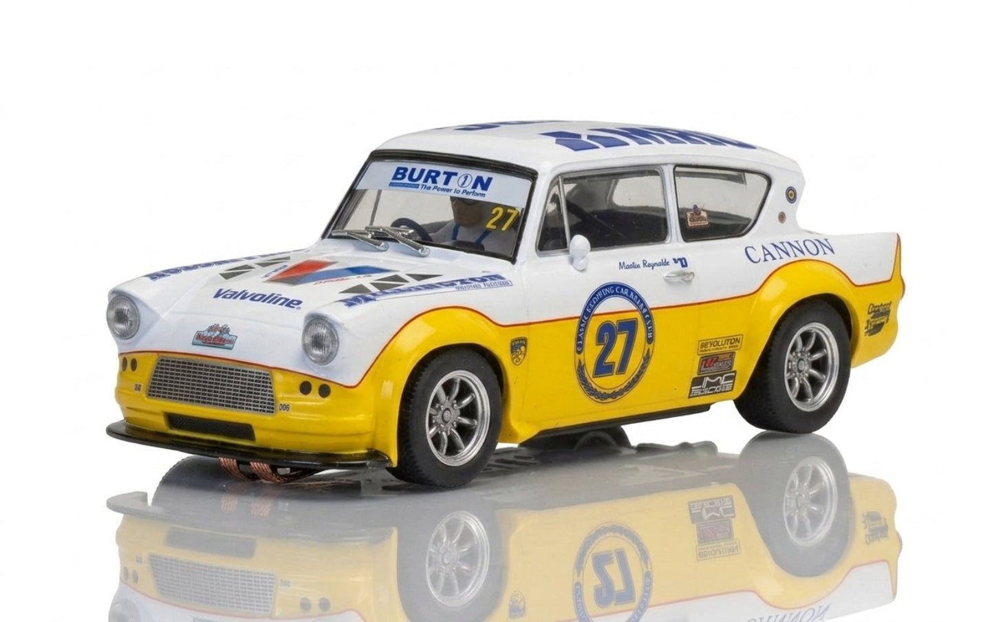 Scalextric C4489 Ford Anglia 105e Burton Power Martin Reynolds #27