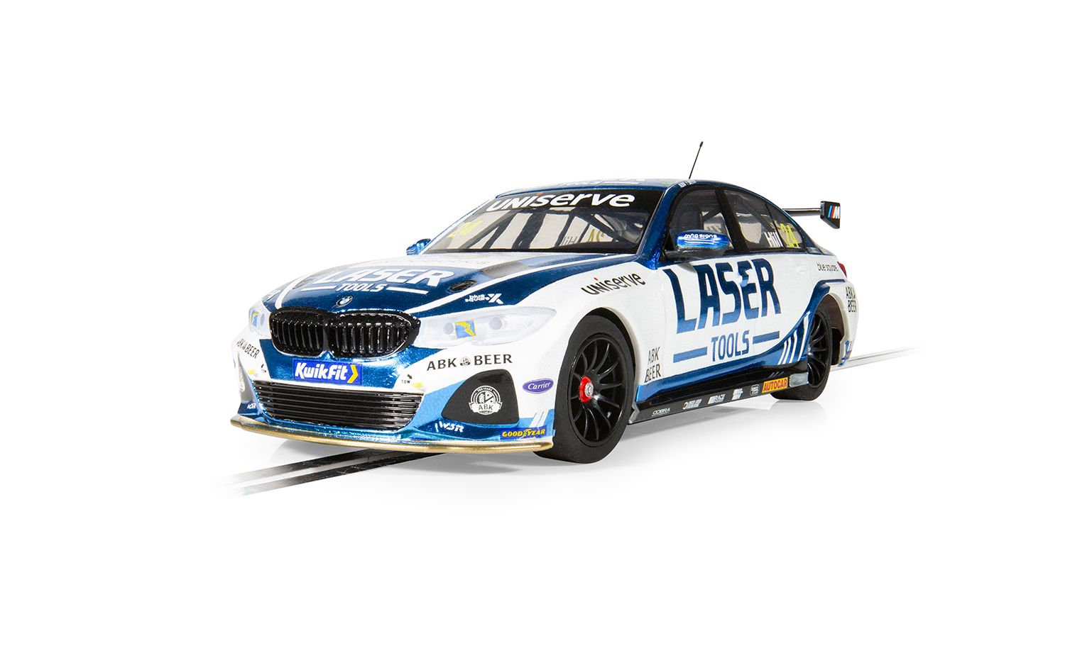 Scalextric C4526 BMW 330e NGTC Laser Tools Jake Hill 2023 #24 Slot Car