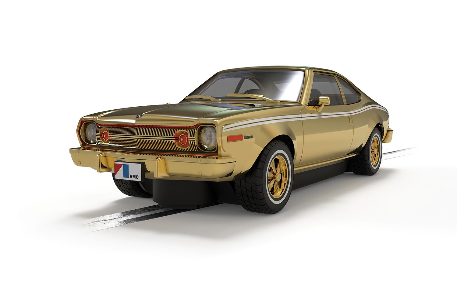 Scalextric C4551A James Bond AMC Hornet Man Golden Gun Gold Anniversary Slot Car